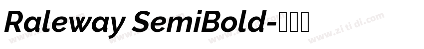 Raleway SemiBold字体转换